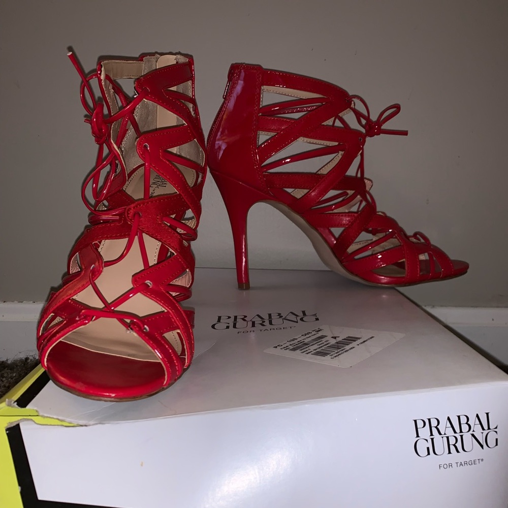 Prabal Gurung for Target - Red Lace Up Heels